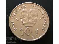French Polynesia. 10 francs 1984
