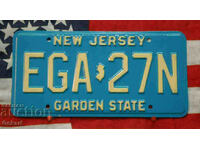 American license plate Plate NEW JERSEY