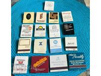 Set of advertising matches hotels from USA