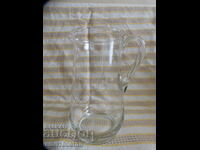 Etched glass jug