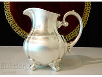 Water jug, WMF jug, silver-plated porcelain, baroque.