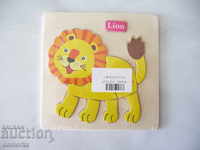 Wooden Puzzle Lion for the smallest toy lion King Jungle