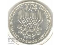 Germany-5 Deutsche Mark-1974 F-KM# 138-Constitution-Silver