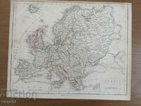 1840 - Карта на Европа - Becker - Лондон = оригинал +