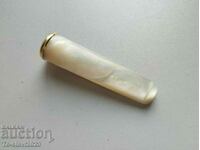 19th century Old French cigarette - mother of pearl and gold