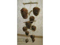 Hanging kinetic eco decoration of large cones 1m excellent